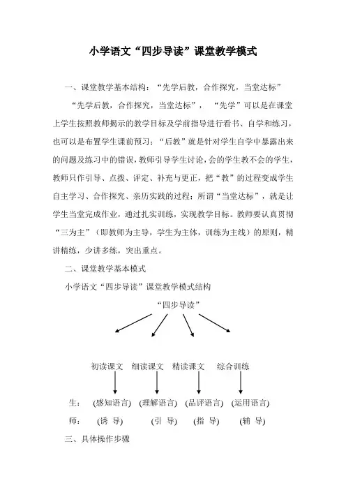 小学语文阅读四步法
