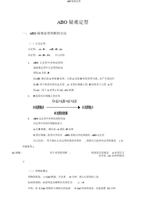 ABO疑难定型