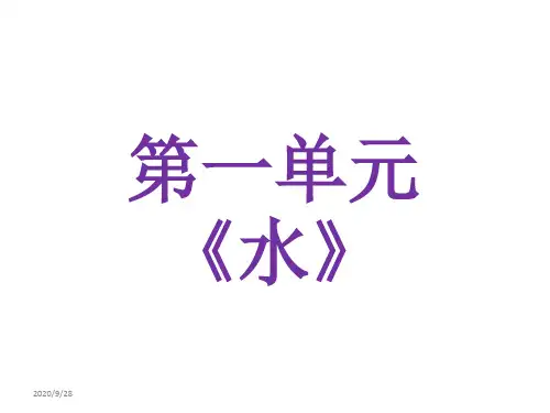 2019版教科版小学科学三年级上第一单元水复习知识点汇总