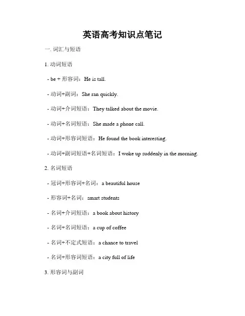 英语高考知识点笔记