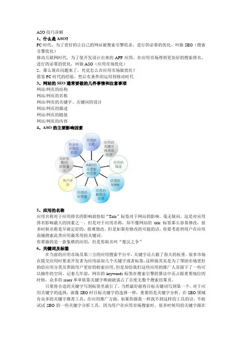 ASO技巧讲解