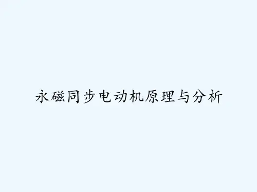 永磁同步电动机原理与分析