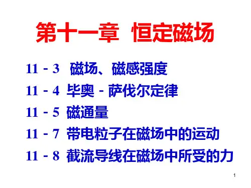 第11章恒定磁场解读PPT课件