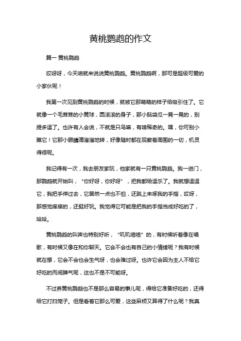 黄桃鹦鹉的作文