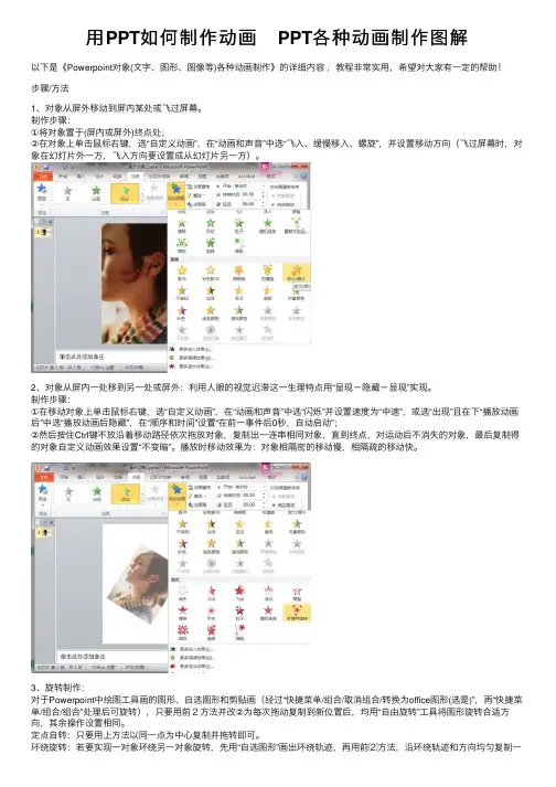 用PPT如何制作动画　PPT各种动画制作图解