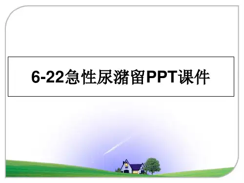 最新6-22急性尿潴留PPT课件幻灯片