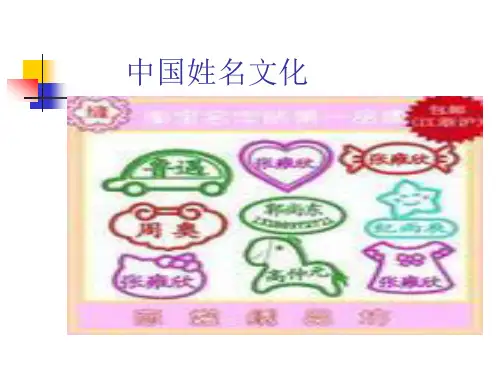 《中国姓名文化》PPT课件.ppt