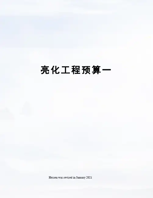 亮化工程预算一