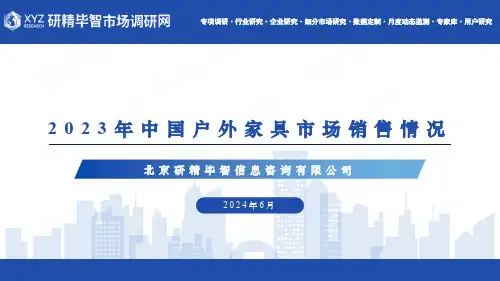 中国户外家具市场分析
