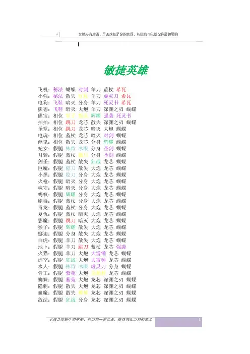 dota英雄出装表6.83（最终版）