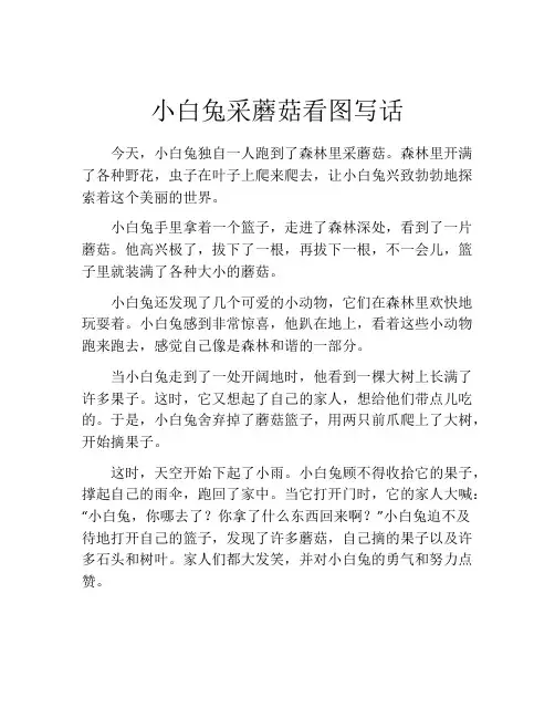 小白兔采蘑菇看图写话