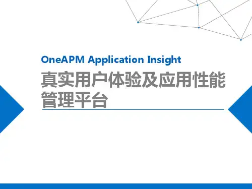 应用性能管理平台OneAPMApplicationInsightV12精品PPT课件