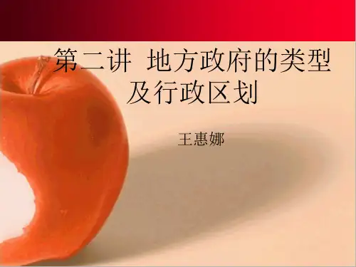 第二讲 地方政府的类型及行政区划