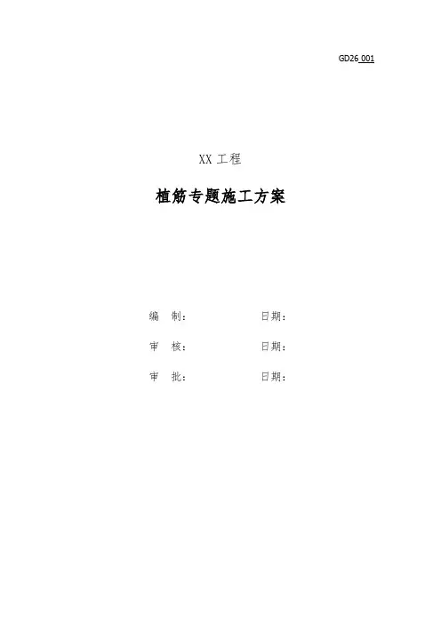 植筋专业方案