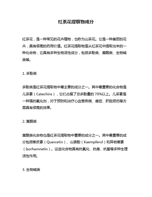 红茶花提取物成分