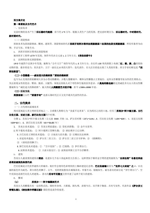 外国美术史 原始社会到20世纪最全