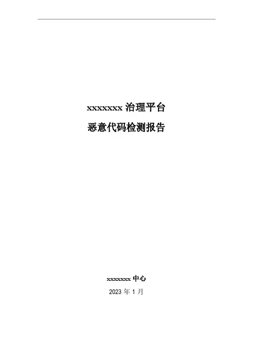 恶意代码检测报告