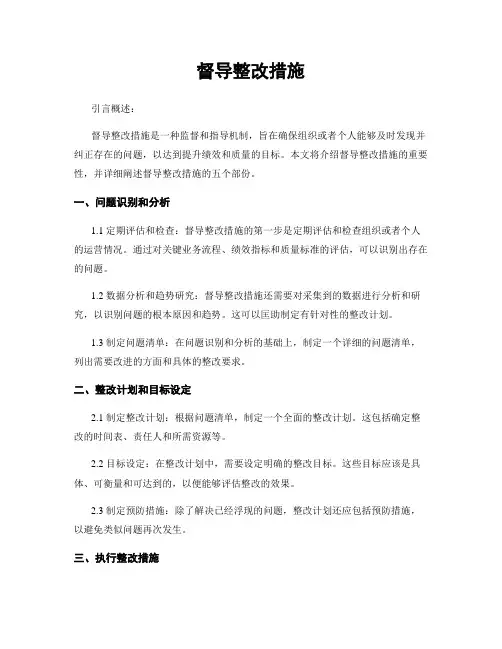 督导整改措施