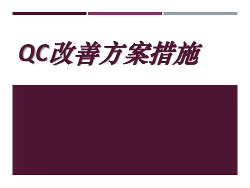 QC改善方案措施