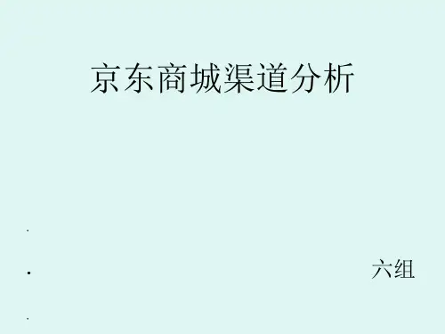 京东商城渠道分析