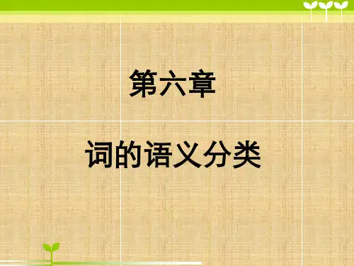词的语义分类