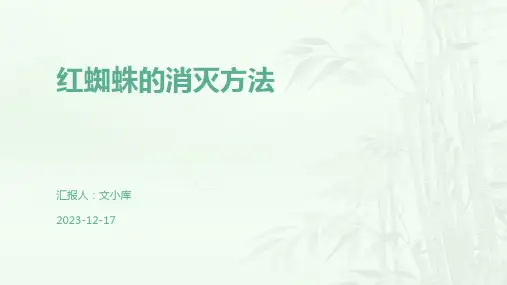 红蜘蛛的消灭方法