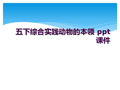 五下综合实践动物的本领 ppt课件