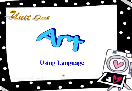 人教选修6unit1-Using language 公开课课件