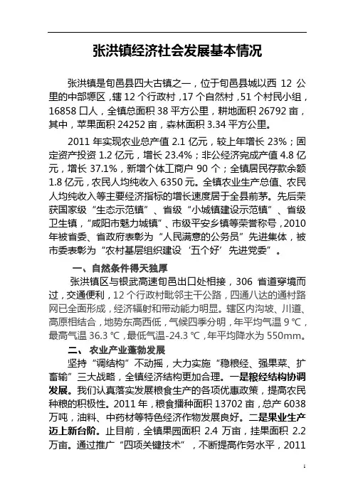 张洪镇基本情况2012