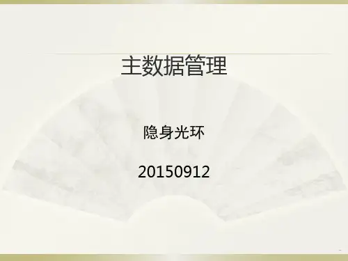 主数据管理介绍MDM演示课件.ppt