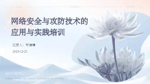 网络安全与攻防技术的应用与实践培训ppt