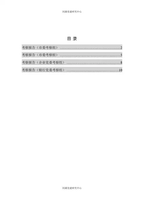 干部考察报告4篇