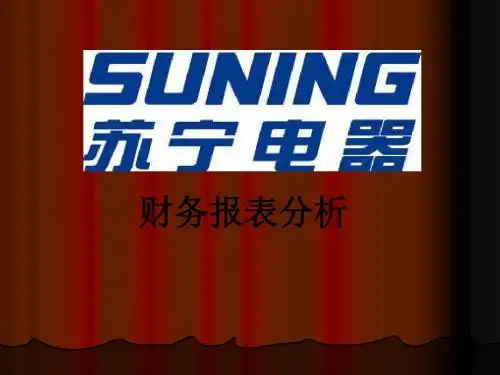 苏宁电器市场管理知识分析及财务报表分析(PPT34张)