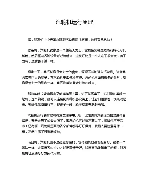 汽轮机运行原理