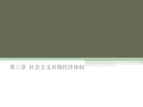 第三章  社会主义市场经济体制  《政治经济学》PPT课件