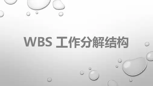 WBS 工作分解结构法