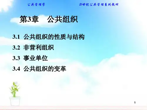 公共管理学(21世纪管理学系列教材)第3章 公共组织