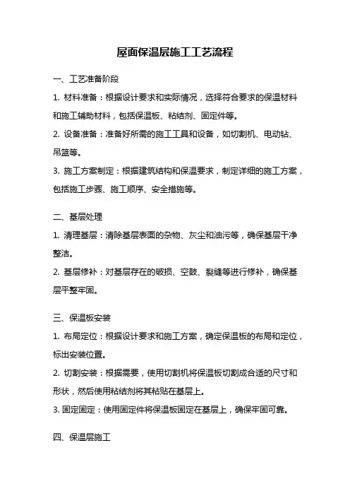 屋面保温层施工工艺流程