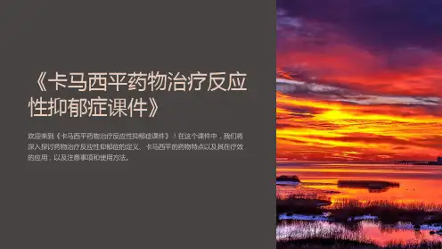 《卡马西平药物治疗反应性抑郁症课件》