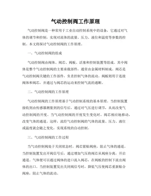 气动控制阀工作原理