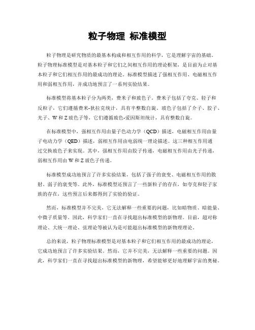 粒子物理 标准模型