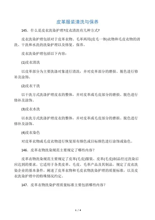 12皮服清洗与保养