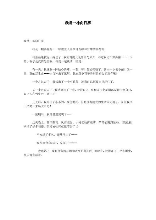 我是一株向日葵