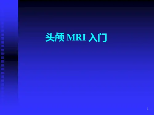 头颅磁共振MRI诊断入门知识PPT演示课件