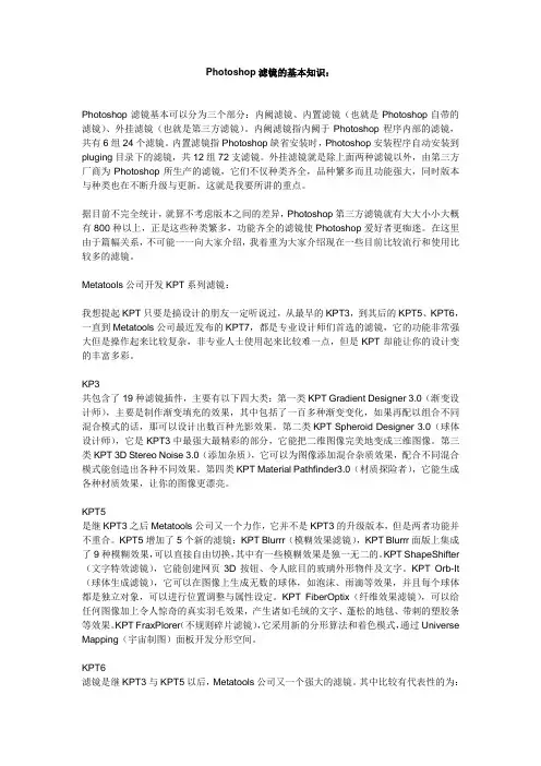 Photoshop滤镜的基本知识