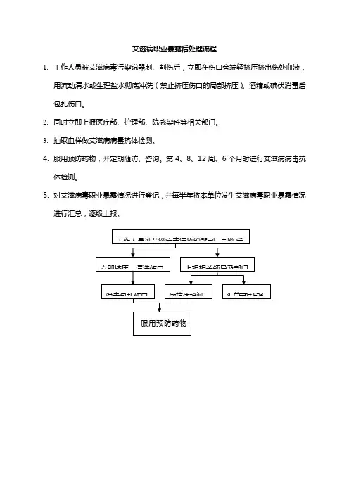 艾滋病职业暴露后处理流程Microsoft Word 文档