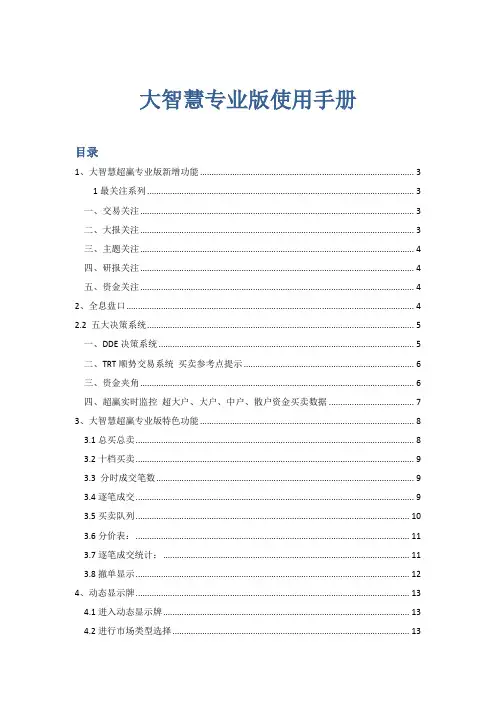 大智慧专业版使用手册