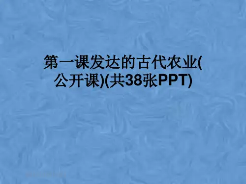 第一课发达的古代农业(公开课)(共38张PPT)