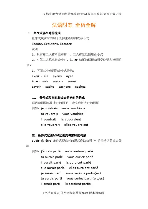 法语时态-全析全解