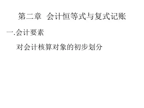 会计要素、会计科目与账户PPT(29张)